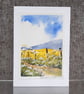 Down the Lane. Blank Card. Original Painting. 260143