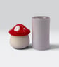 Red and White Toadstool Mushroom Shaped Trinket Pot - Whimsical Jewellery Box - Image 3