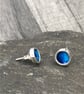 Enamel studs, blue enamel studs, rock pool studs, blue round studs, enamel,  - Image 7