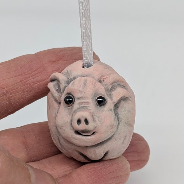Pig - Little Creatures Range - on ribbon 