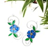 Stained Glass Single Forget Me Not Suncatcher - Handmade Hanging Decoration