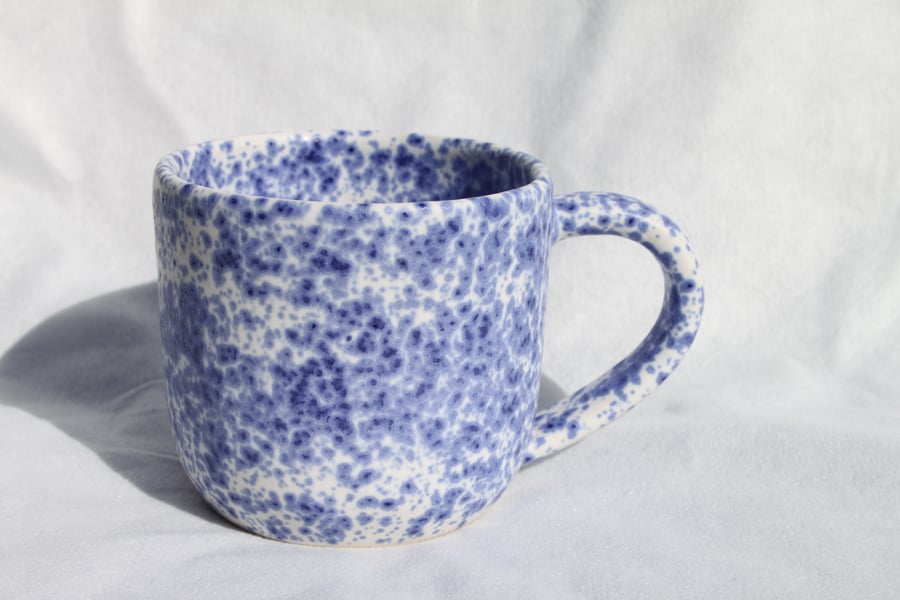 Unique blue speckled mug 