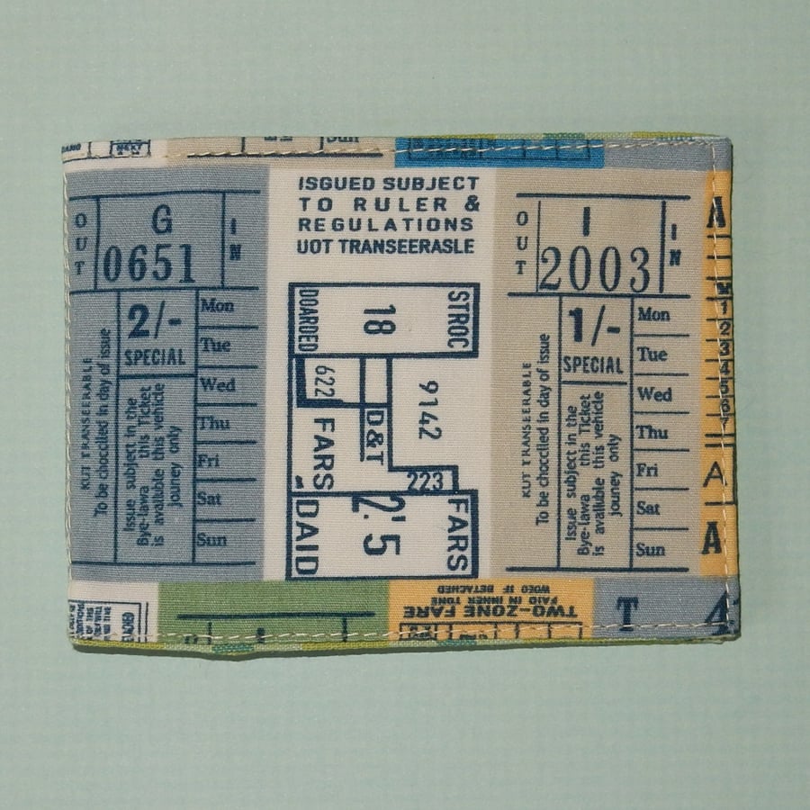 Travel card wallet vintage tickets
