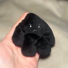 Grump Black Yetling, Mini Pocket Yeti, sensory worry pal, super soft squishy