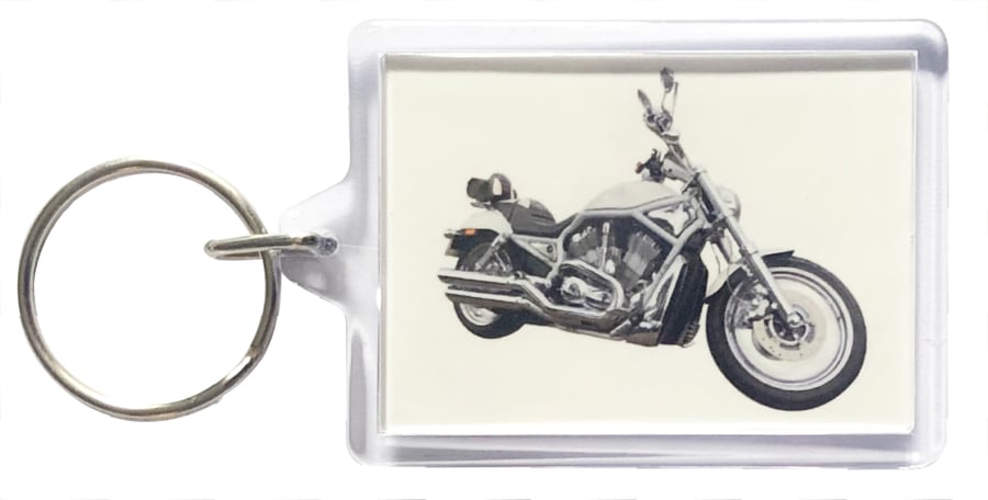 Harley Davidson VRSC VROD - Keyring with 50x35mm Insert 