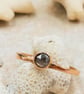 Rose Gold Whisper Ring with Grey Diamond Cabochon : Size K - Image 6