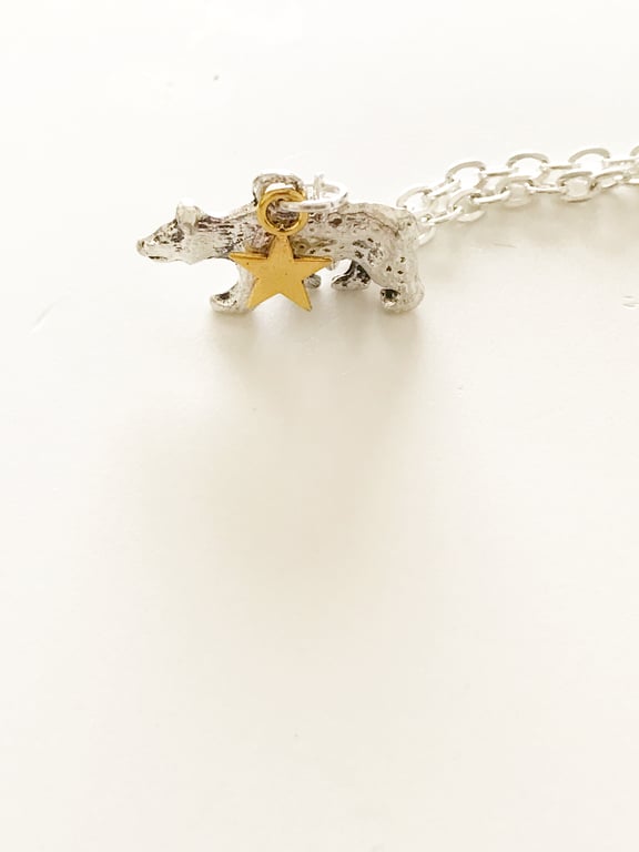 North Star & Polar Bear Constellation Necklace 