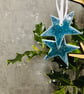 Blue ceramic star decoration - Image 2