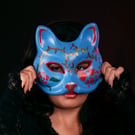 Pearl Hand-painted Fox Mask