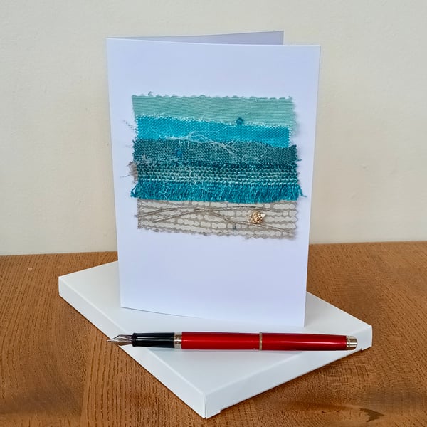 Seaside Beach Blank Greetings Card add frame to turn card into a keepsake