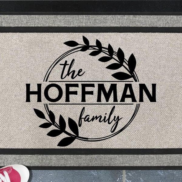 Personalised Surname Door Mat - Customised Family Name Doormat - All Weather 
