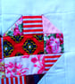 Drawstring bag with patchwork heart. Wedding, Anniversary or Valentines.  - Image 3