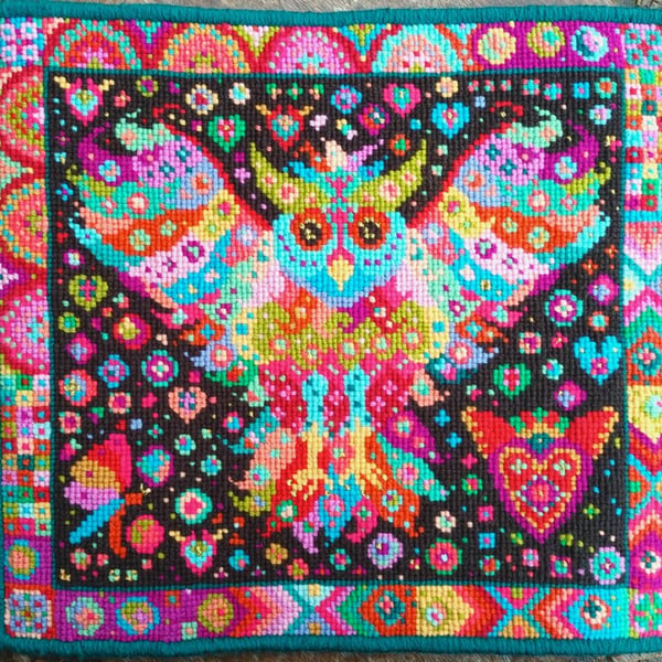 Mexican Owl Tapestry Kit,  Folk Art Embroidery,  shop early, 10%discount 