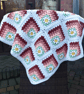 Crochet Daisy Baby Blanket – Peach Granny Squares - Ready to Ship  - Image 6