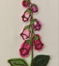 Embroidered Foxglove General Greeting Card - Image 5