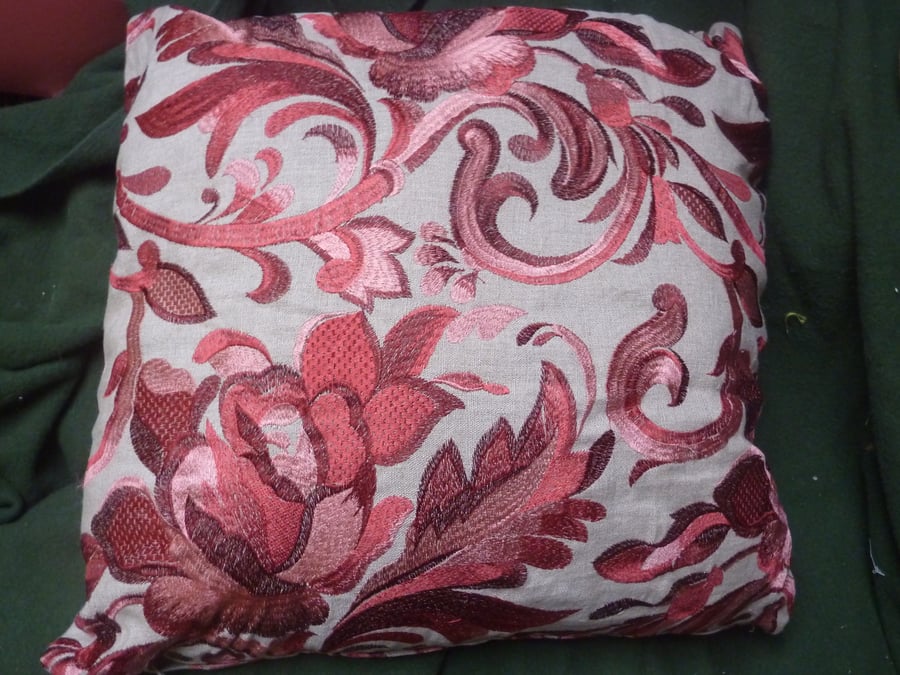 Unique Statement Cushion Square 48X48 Designer Fabric Embroidered Eco Pad