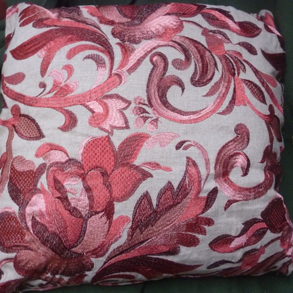Unique Statement Cushion Square 48X48 Designer Fabric Embroidered Eco Pad