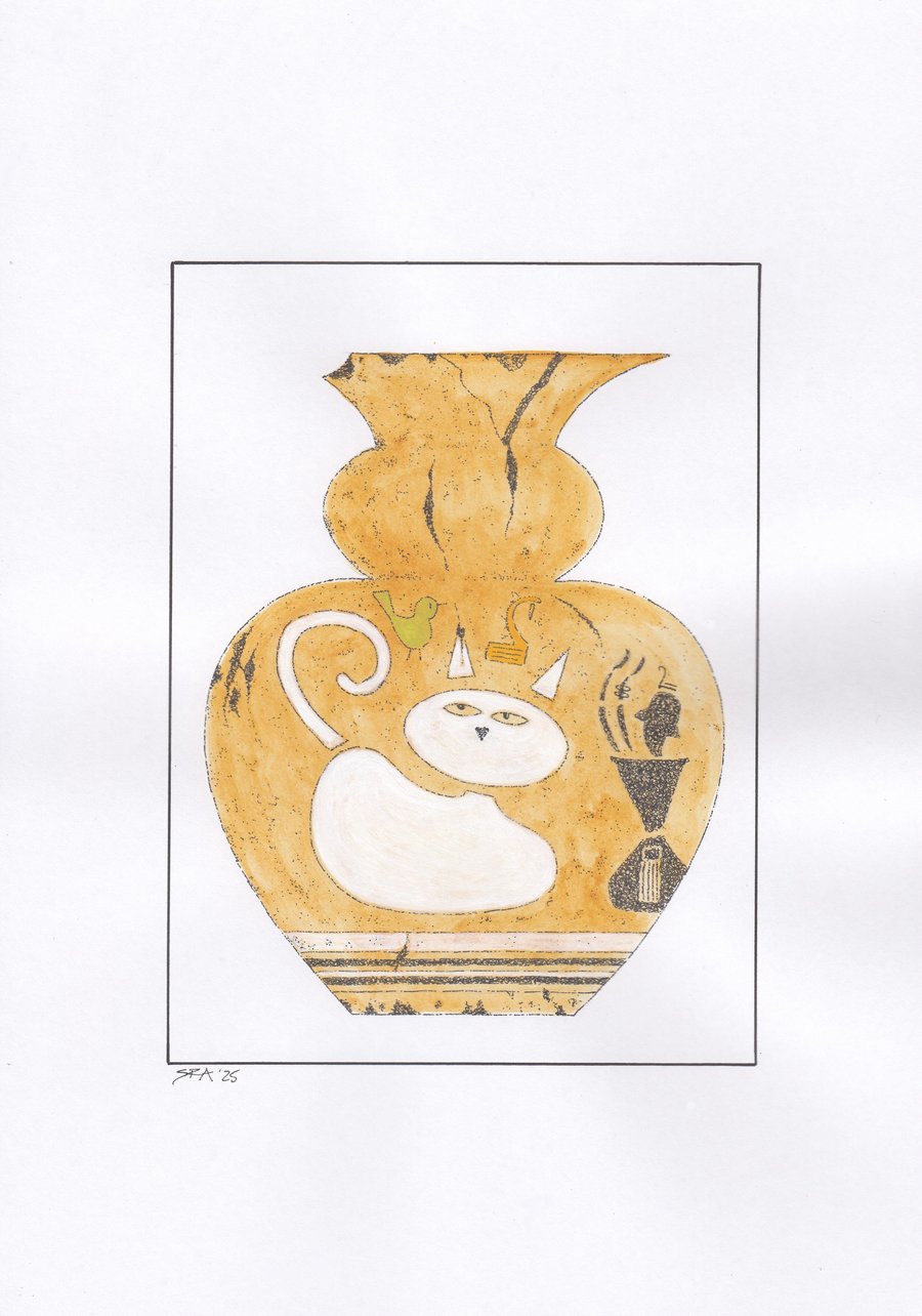 The Cat Worship Vase