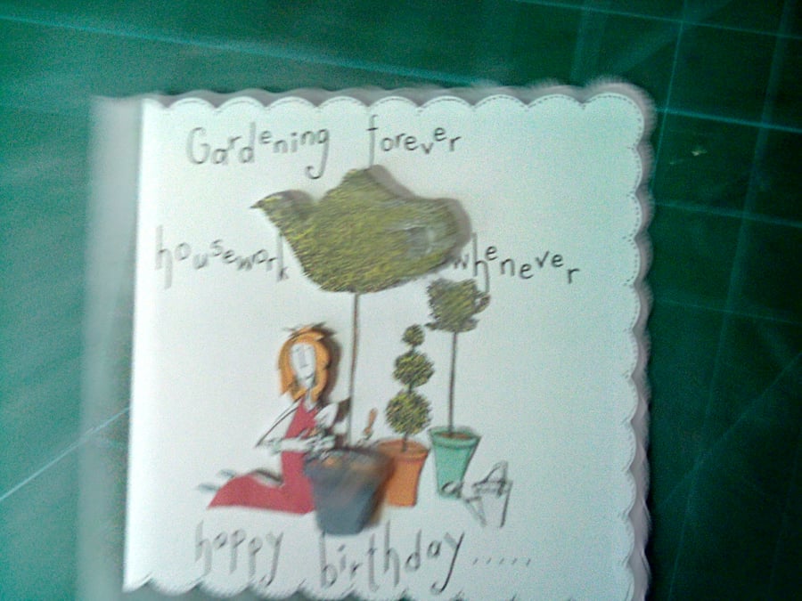 Fun topiary birthday card 