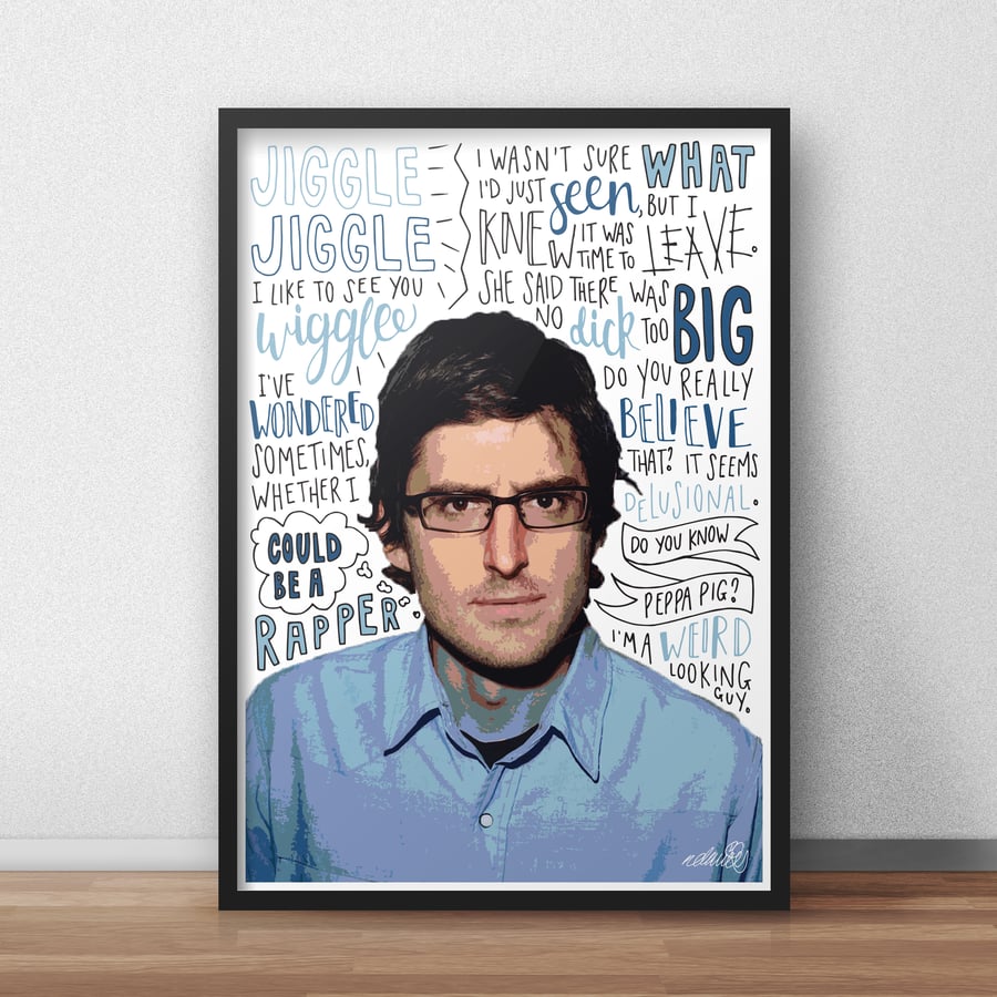 Louis Theroux INSPIRED Poster, Print with Quotes