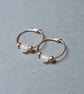Gold Filled Hoops - Quartz white small - Image 4
