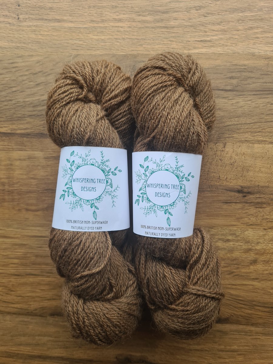 Naturally plant dyed non-superwash British Shetland BFL Alpaca yarn