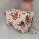 Boxy Cosmetic Bag, Square Zipped Purse, Travel Pouch, Make up Bag