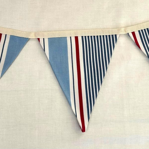 Striped Cotton Bunting, Nursery Garland, Party Decor