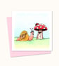 Snail Mail Greeting Card: Original Pencil Illustration, Blank Inside (232)