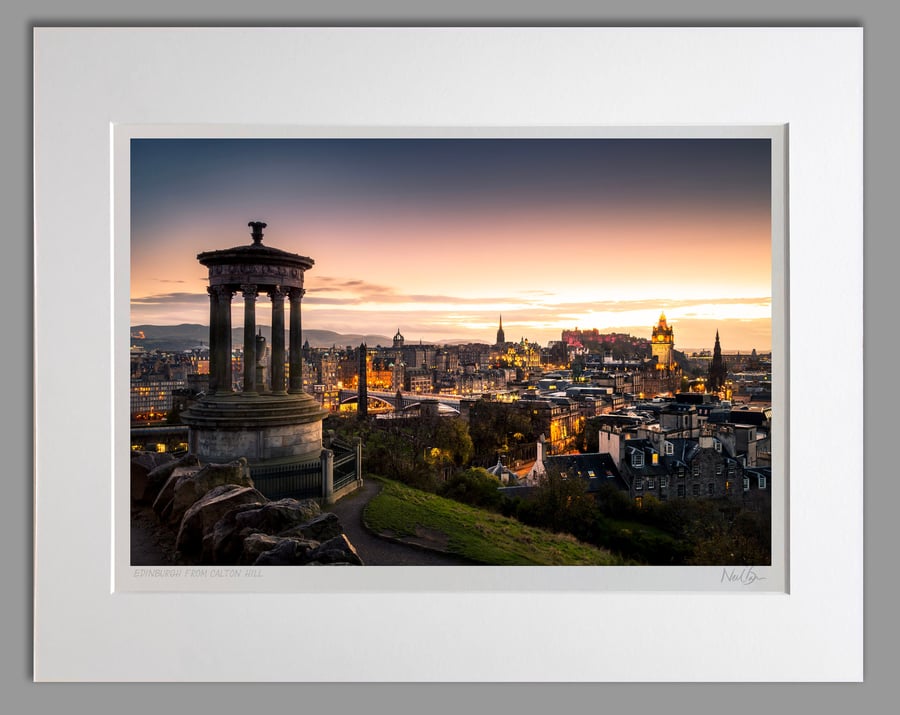 Edinburgh Castle from Calton Hill Scotland - A3 (50x40cm) Unframed Print