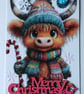 Highland Cow Christmas Card  - Image 3