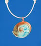 Circular Spiral Wave Enamel Pendant - Image 1