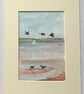 Geese at low tide hand painted art - Image 4