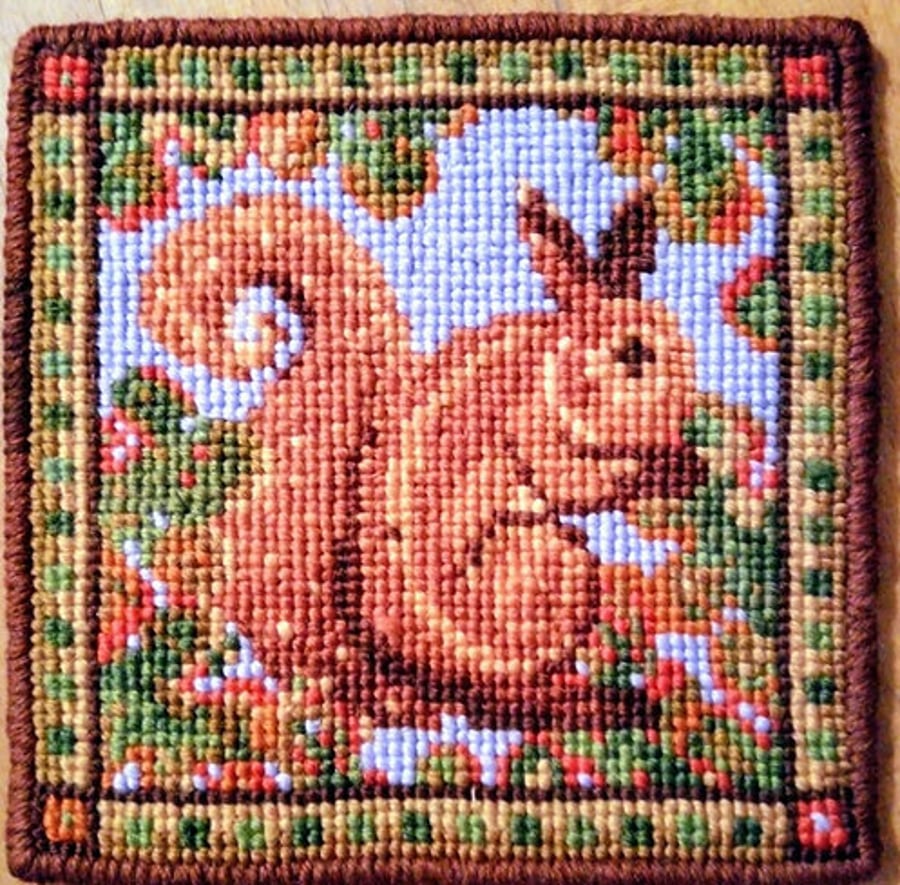 Red Squirrel Tapestry Kit, Counted Cross-stitch,  10%discount 