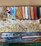 Slow Stitching kit, mix textiles, fabric and trims  - Image 5