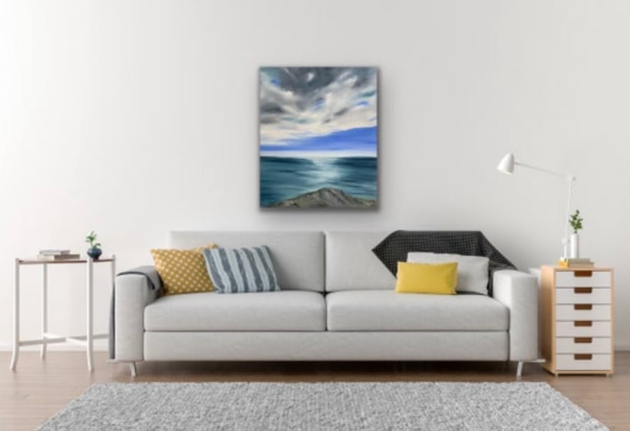 Original Oil painting, Seascape Painting, Canvas Painting