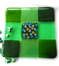 Fused Glass Trivet Green Trivet 16cm 041 - Image 1