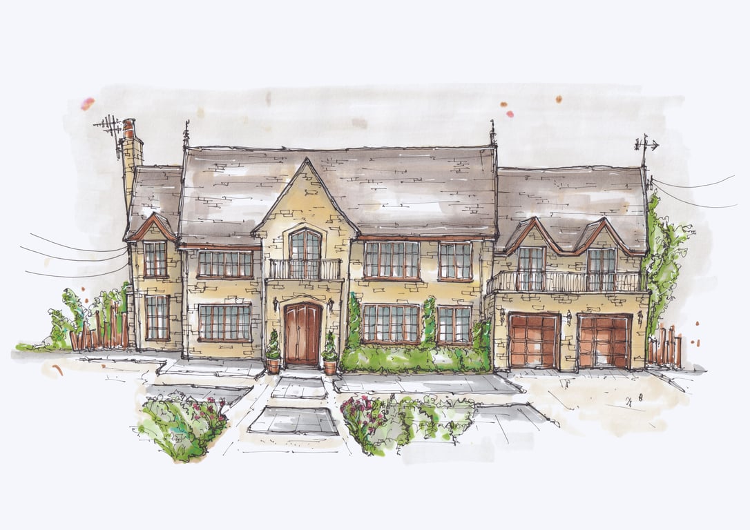 Custom Hand Drawn House Portrait, A4, New Home Gift, Personalised Home Sketch