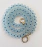 Aquamarine hand knotted necklace  - Image 1