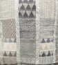 Light grey patchwork cushion cover with envelope back.   - Image 7