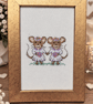 Personalised Wedding Mice Cross Stitch – Framed Keepsake - brides - Image 2