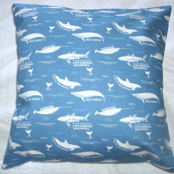 On the Oceans Whales and Dolphins in the oceans cushion