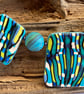 Turquoise & Yellow Stroppel Cane Necklace - Image 2