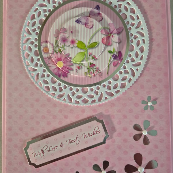 Hunkydory handmade ladies birthday card
