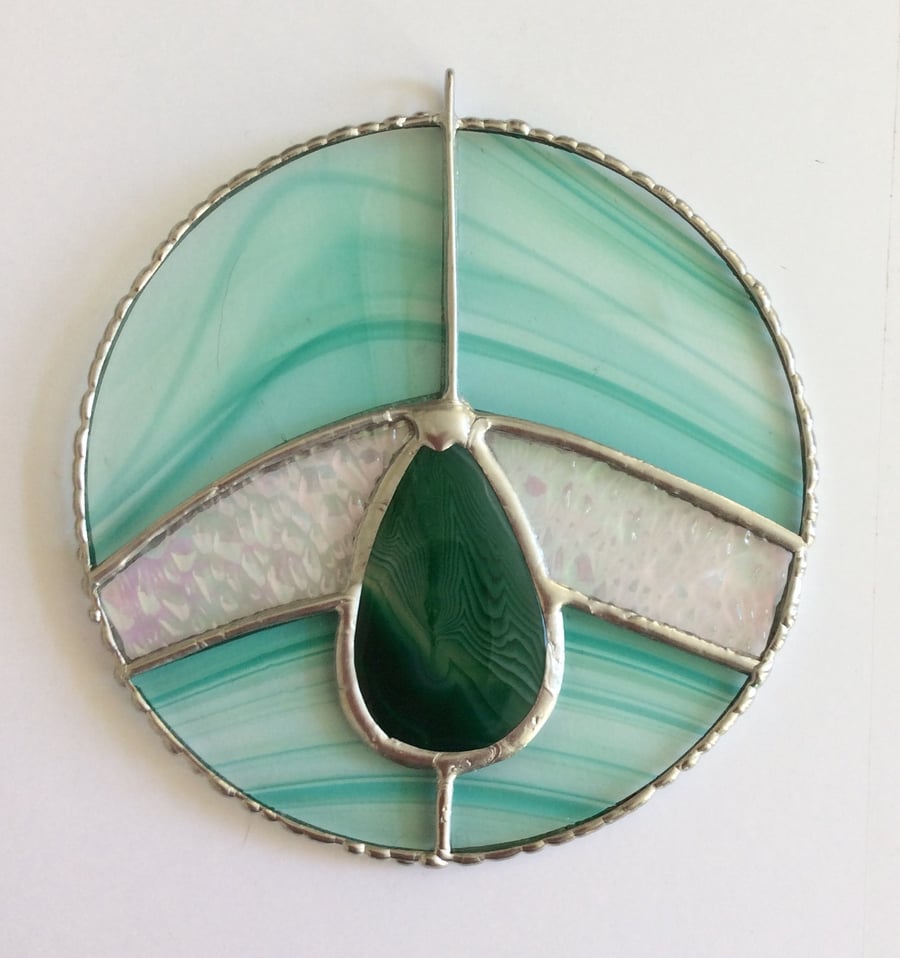 Glass and agate suncatcher 0324