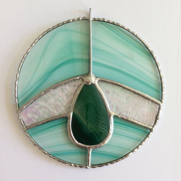 Glass and agate suncatcher 0324