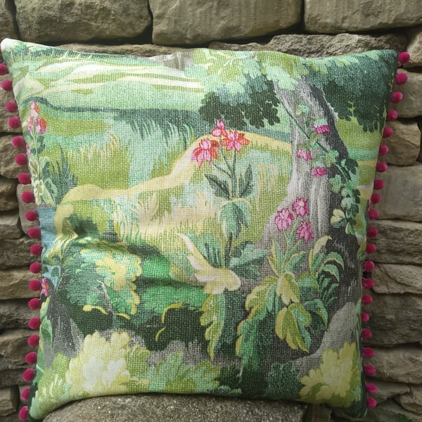 Designer Label Fabric - Reversible Cushion