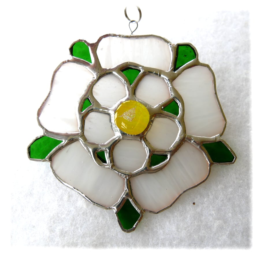 Yorkshire Rose Suncatcher Stained Glass