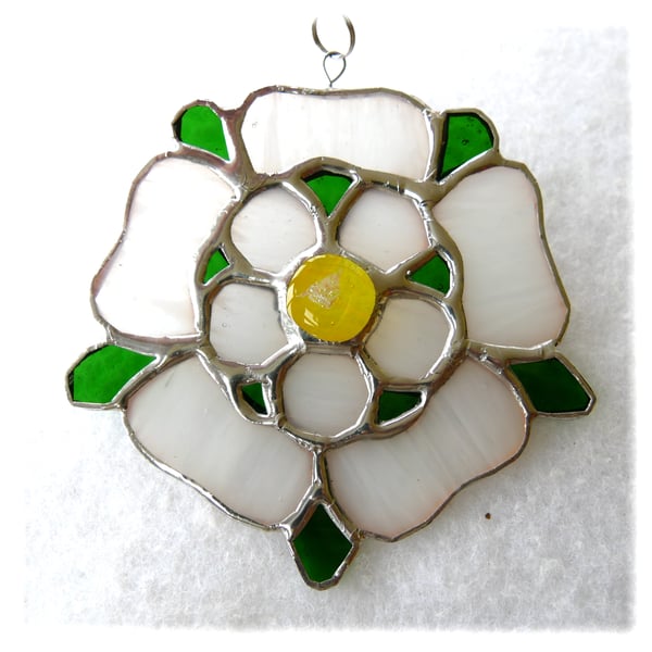 Yorkshire Rose Suncatcher Stained Glass