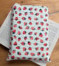 Strawberry Print Quilted Fabric Book Sleeve - Paperback Size  - Image 2